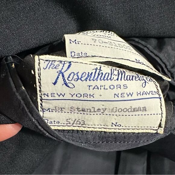 Vintage 1960s Charcoal Grey Hand made lightweight wool blend blazer size 42R - Picture 12 of 13